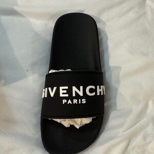 Givenchy Black Slide with White Logo